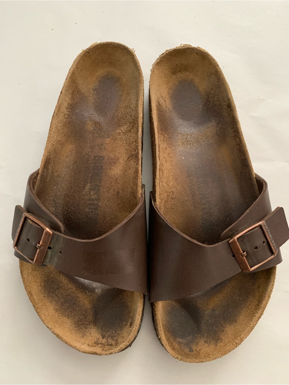 Birkenstock Leather Single-Band Slide Sandal with Buckle women’s size 9